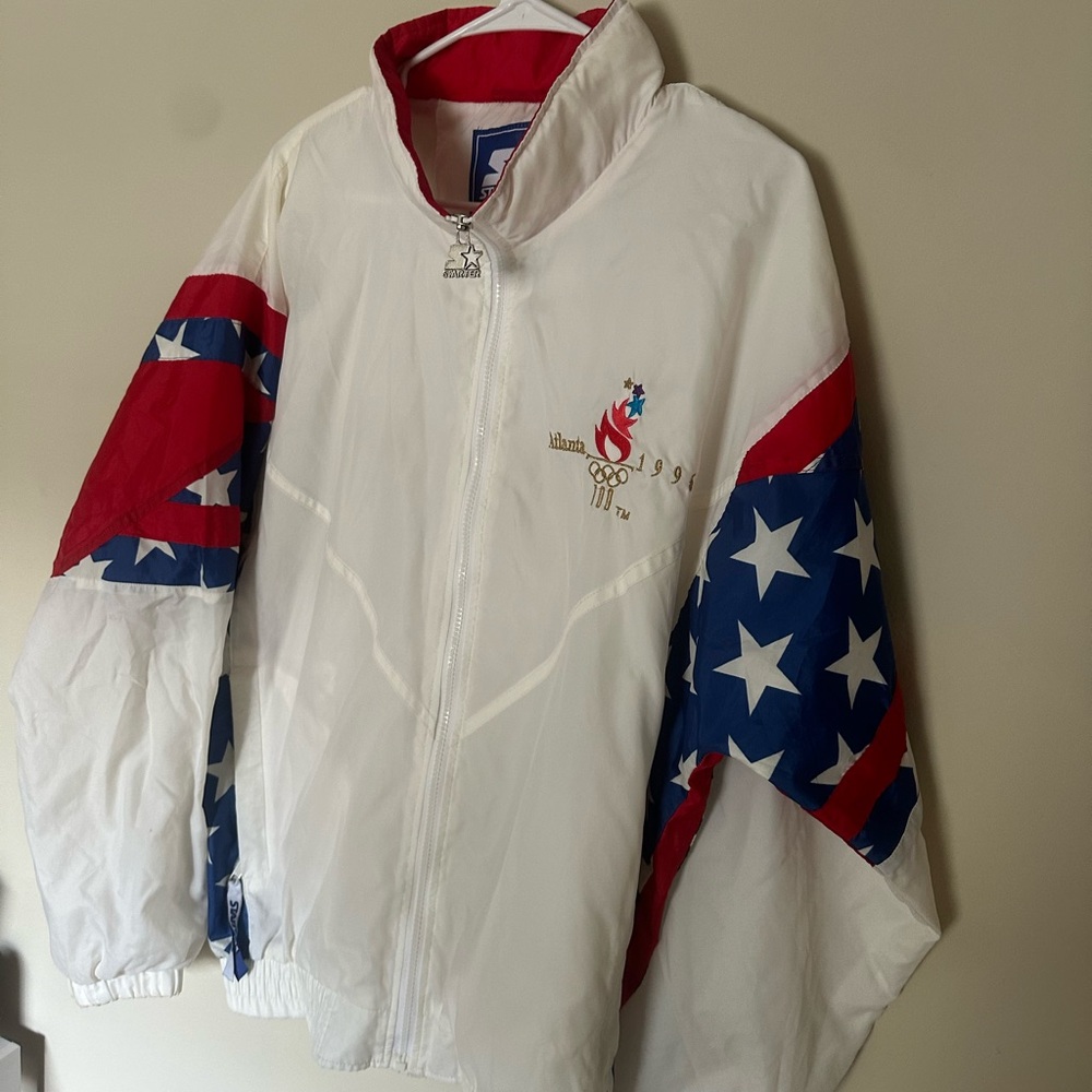 Large Atlanta 1996 Olympics Starter Windbreaker Jacket